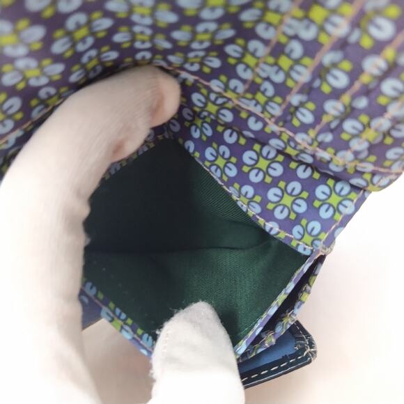 Fossil Multicolor Canvas Leather Trim Credit Card ID Window Bifold Wallet - Picture 16 of 16